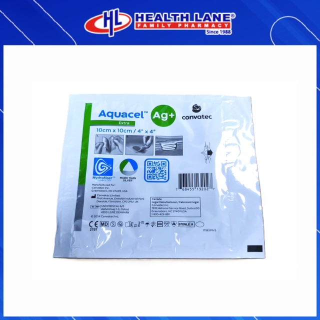 CONVATEC AQUACEL AG+ EXTRA 10X10CM (1'S)